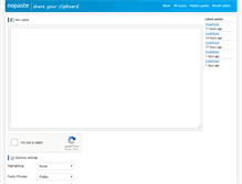 Tablet Screenshot of nopaste.nl